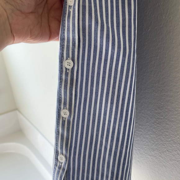 Stylish striped mini dress in blue and white. Size S - Picture 3 of 6